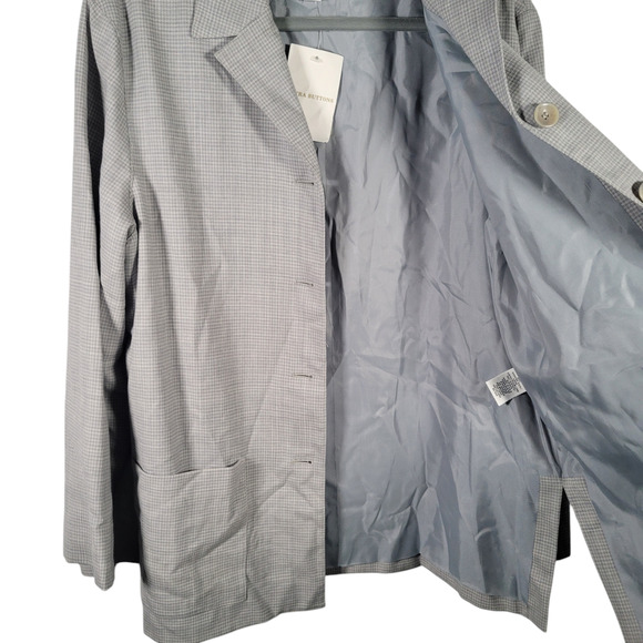 Vtg Talbots Blazer 10 Blue Worsted Wool USA NWT Lined 4-Button Career Jacket - Picture 9 of 10